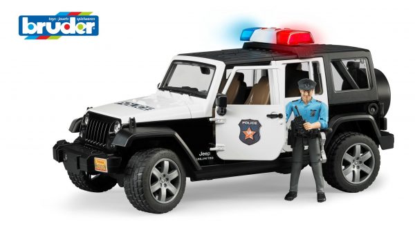 BRUDER 02526 Jeep Wrangler Unlimited poliisi auto valolla ja äänellä