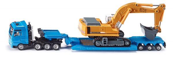 Siku 1847 MAN lavettirekka ja Liebherr kaivinkone