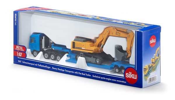 Siku 1847 MAN lavettirekka ja Liebherr kaivinkone - Image 2