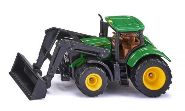 SIKU JOHN DEERE 9215R traktori etukuormaajalla,1395