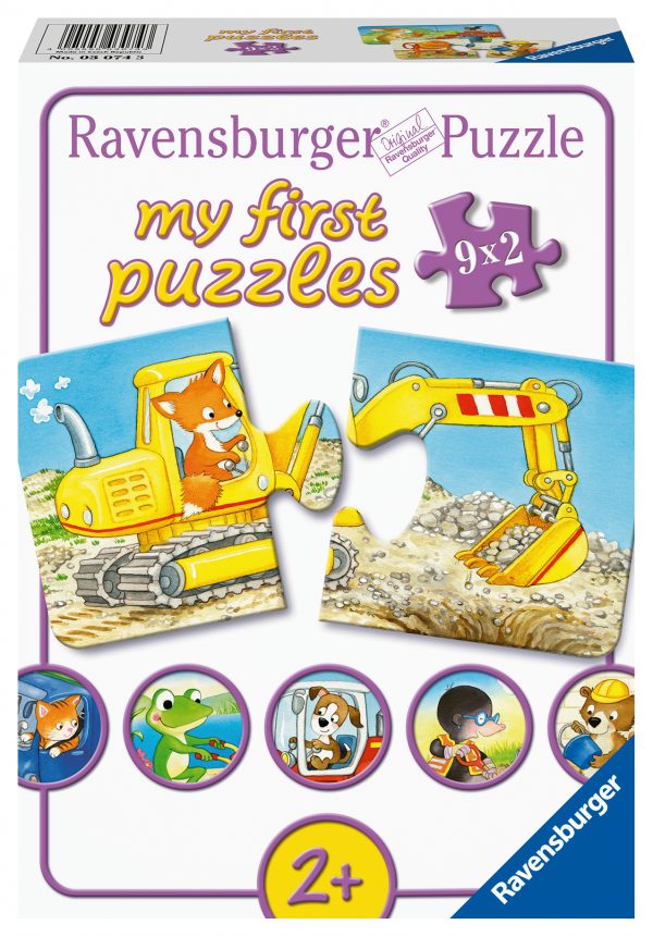 Rakentaminen, ensimmäinen palapeli 9x2 palaa, Ravensburger