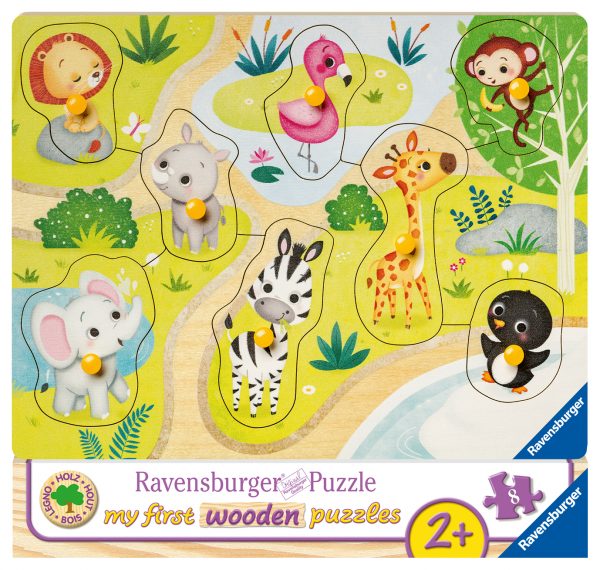 Eläintarha 8 palaa, Ravensburger Puinen palapeli