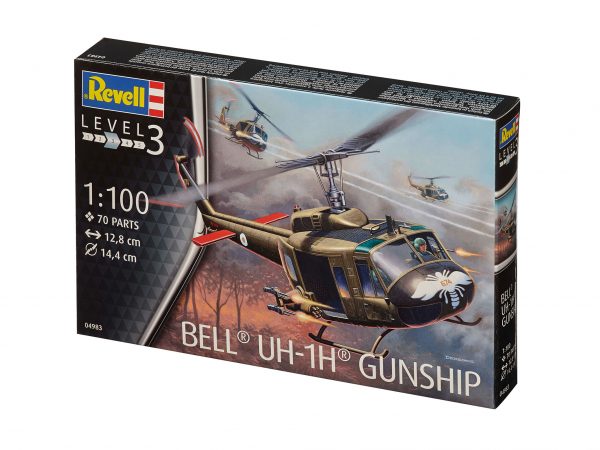 Revell plastic model Bell UH-1H Gunship 1:100
