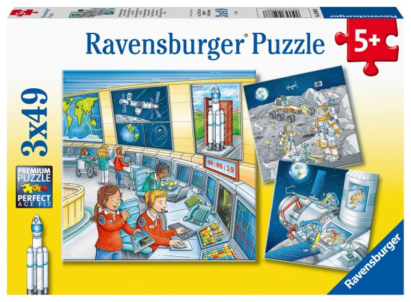 Astronautit, palapeli 3x49 palaa, Ravensburger