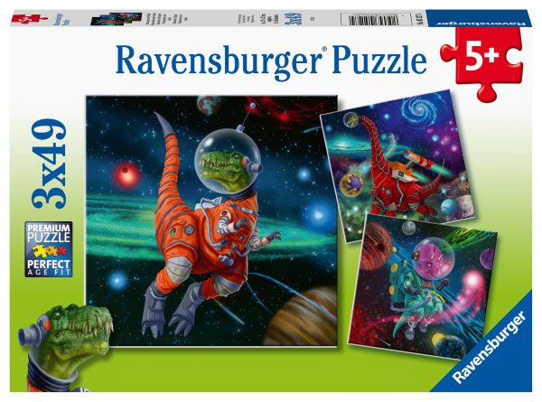 Dinosaurusten maailma, palapeli 3x49 palaa, Ravensburger