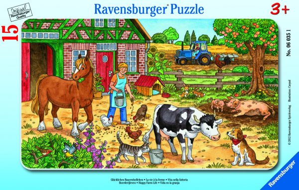 Ravensburger Frame Puzzle 15 pc Happy Farm Life