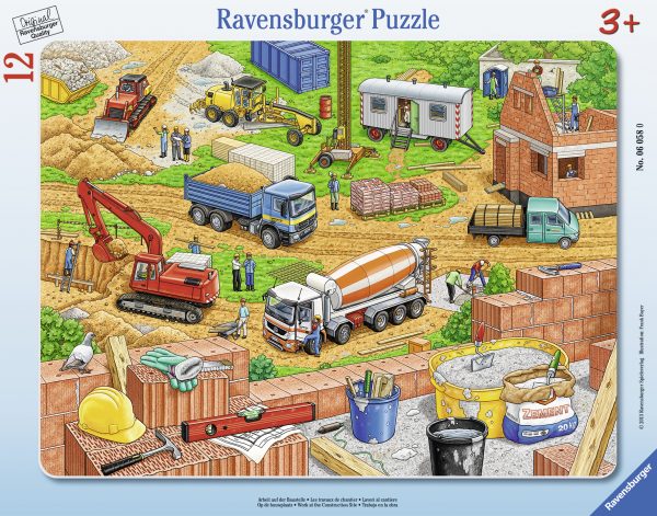 Ravensburger Frame Puzzle 12 pc Work On The Construction Site