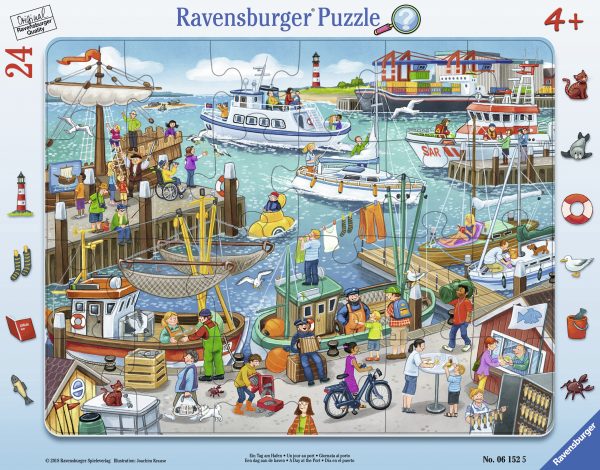 Ravensburger Frame Puzzle 24 pc Day At The Harbour