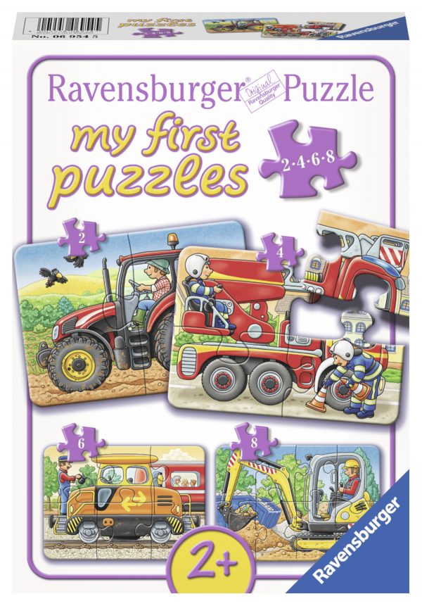 Koneet, minun ensimmäinen palapeli 4-6-8-10 palaa, Ravensburger