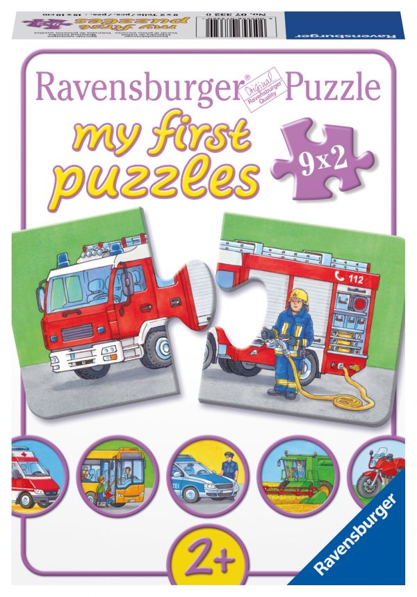 Autot, minun ensimmäinen palapelini 9×2 pala, Ravensburger