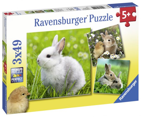 Ravensburger Puzzle 3x49 pc Cute Bunnies
