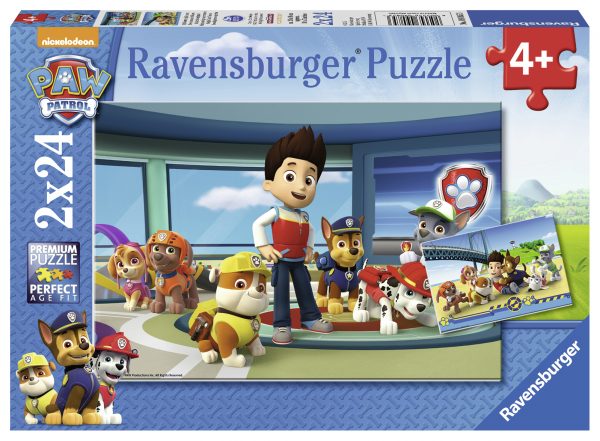 Paw Patrol, palapeli 2x24 palaa, Ravensburger