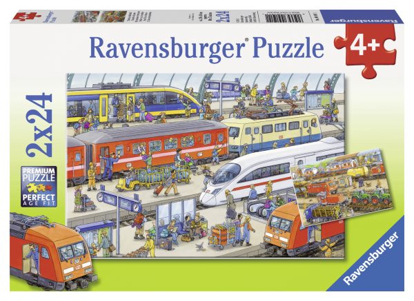 Juna-asema, palapeli 2x24 palaa, Ravensburger