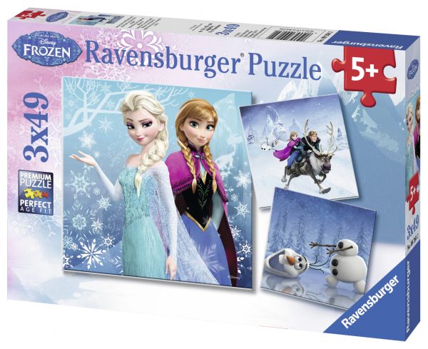 Lumikuningatar / Frozen, palapeli 3x49 palaa, Ravensburger