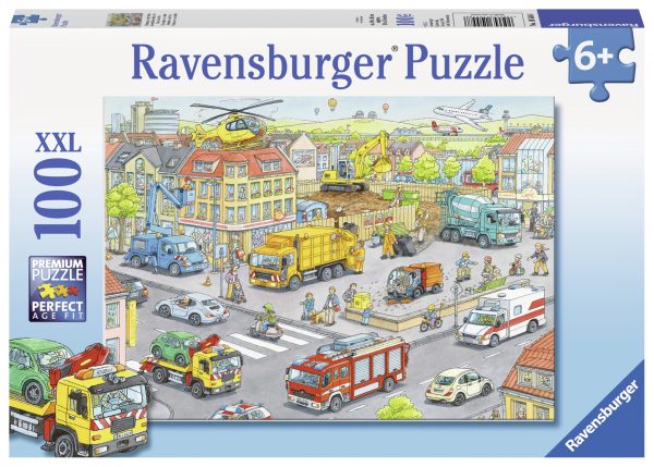 Vehicles in the City palapeli, 100 palaa Ravensburger