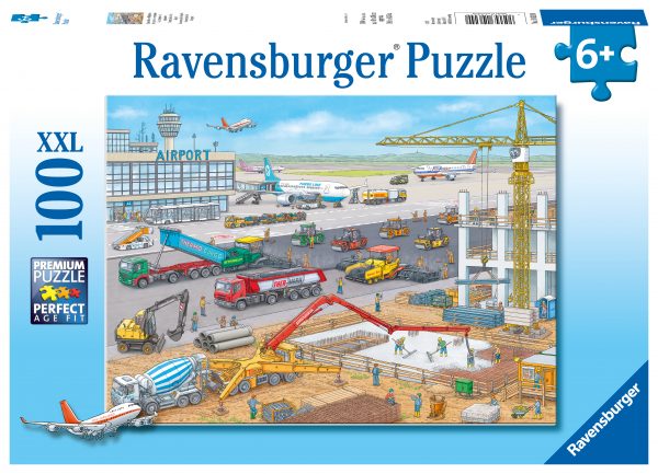 Constructionsite at the Airport 100 palaa palapeli, ravensburger