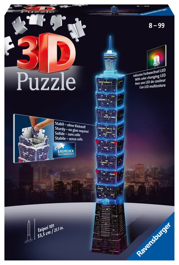 Taipein torni: Night Edition, 3D palapeli 234 palaa, Ravensburger