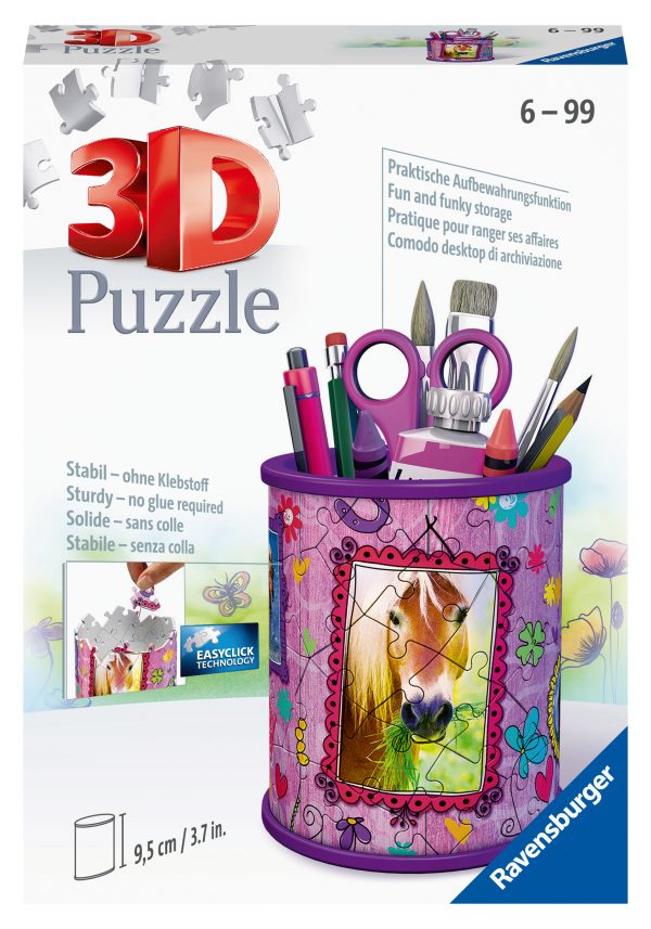 Hevos kynäpurkki, 3D palapeli 54 palaa, Ravensburger