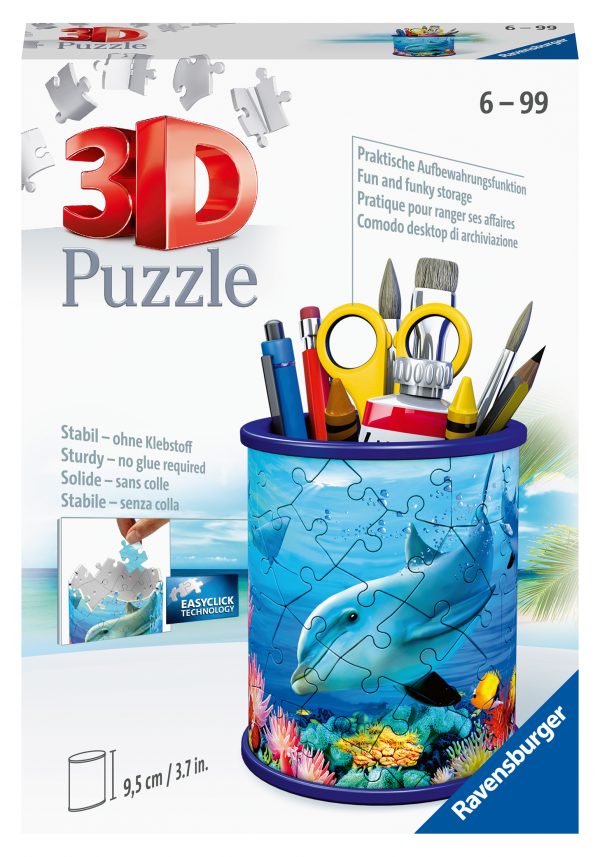 Vedenalainen maailma kynäpurkki, 3D palapeli 54 palaa, Ravensburger