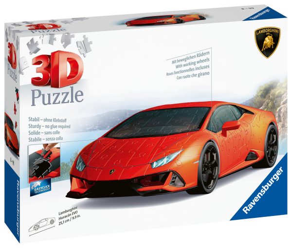 Lamborghini Huracan 3D palapeli, 108 palaa Ravensburger