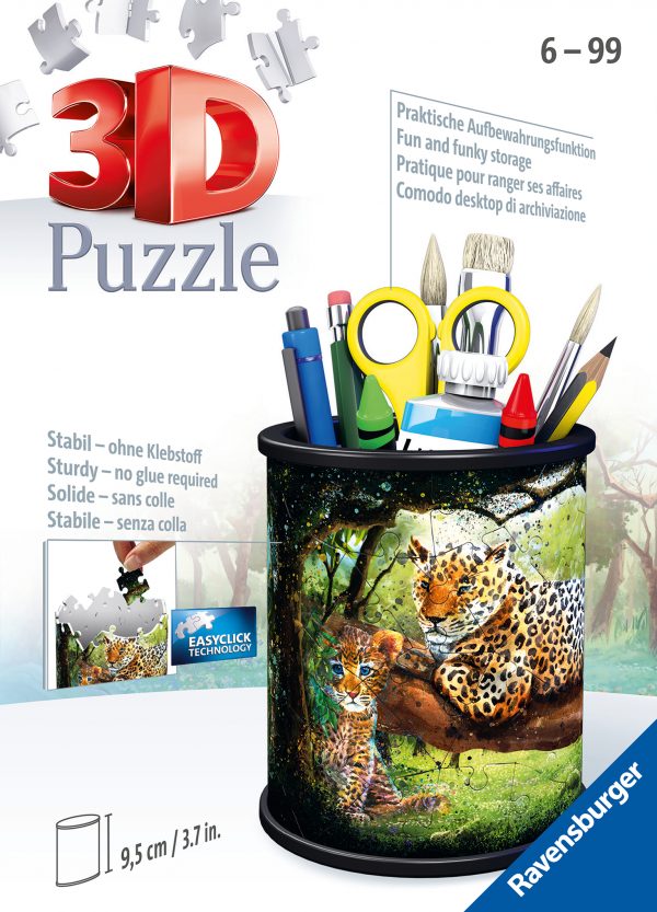 Leopardi kynäpurkki, 3D palapeli 54 palaa, Ravensburger