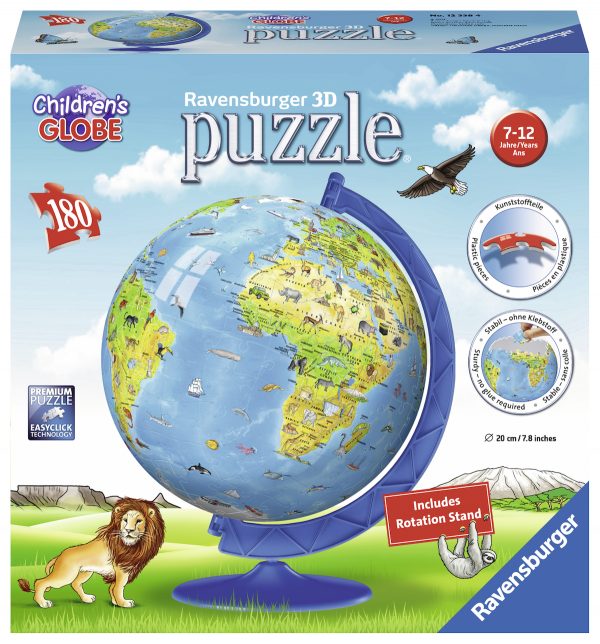Lasten maapallo, 3D pallopalapeli180 palaa, Ravensburger