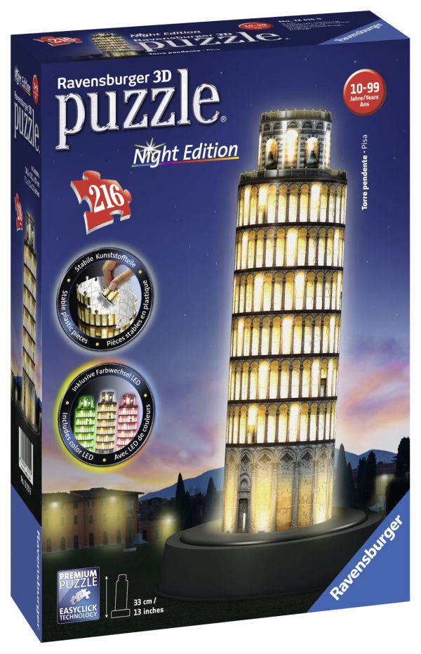 Leaning Tower of Pisa, Night Edition 3D, 216 palaa Ravensburger