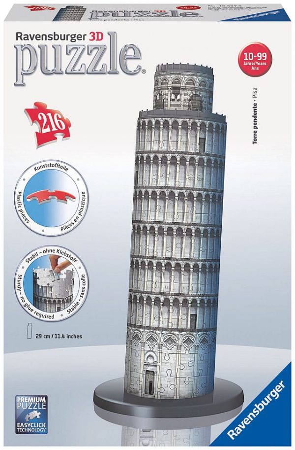 Pisan kalteva torni, 3D palapeli 216 palaa, Ravensburger
