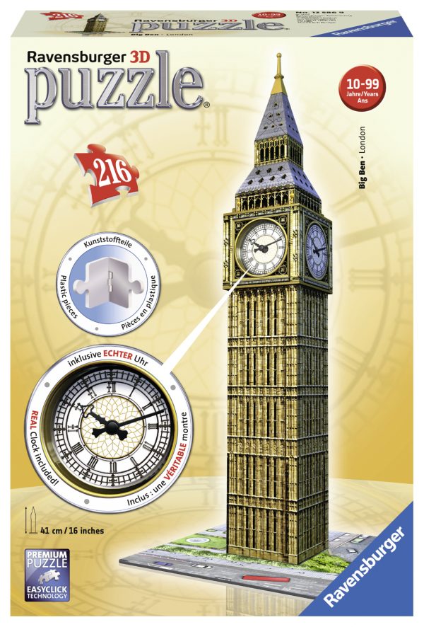 Ravensburger 3D Puzzle Big Ben with Real Clock