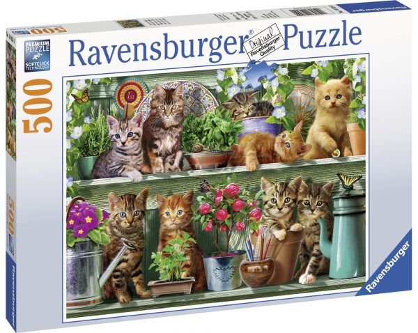 Cats on the Shelf 500 palaa palapeli, Ravensburger
