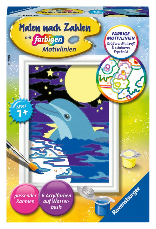 Ravensburger Maalaa numeroiden mukaan " Pikku delfiini"