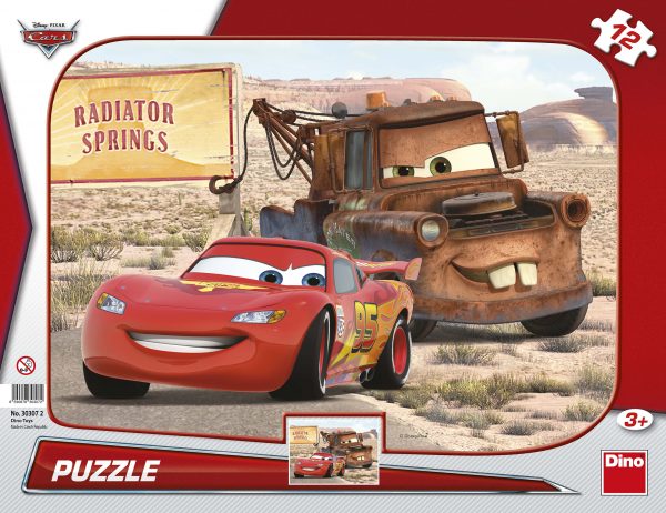 Dino Frame Puzzle 12 pc big, Disney Cars