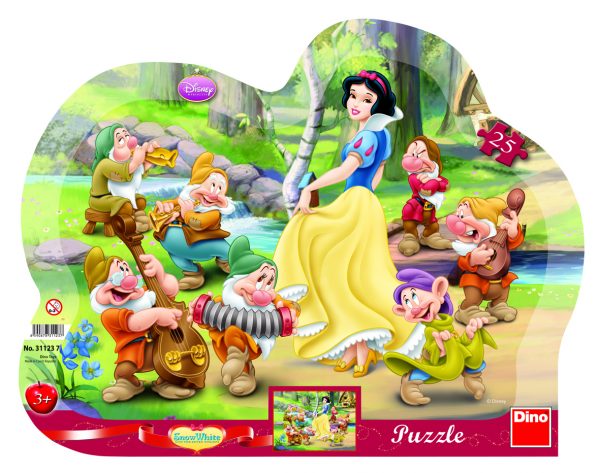 Dino Frame Puzzle silhouette 25 pc, Disney Snow White
