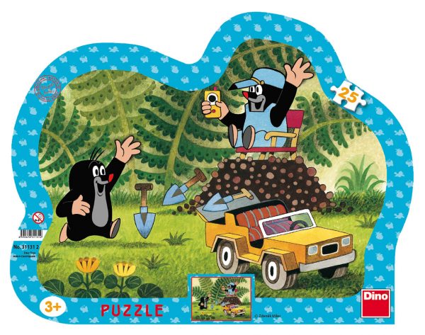 Dino Frame Puzzle 25 pc, The Little Mole silhouette