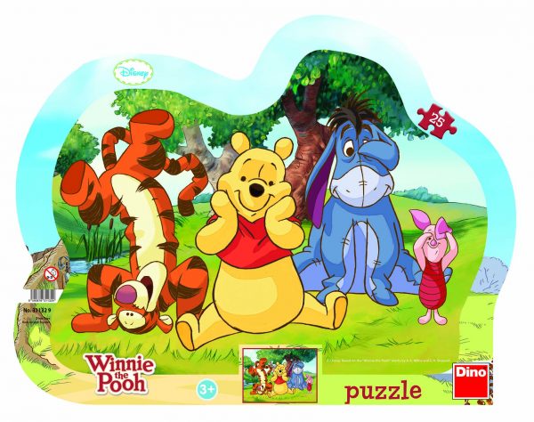 Dino Frame Puzzle silhouette 25 pc, Disney Winnie Pooh