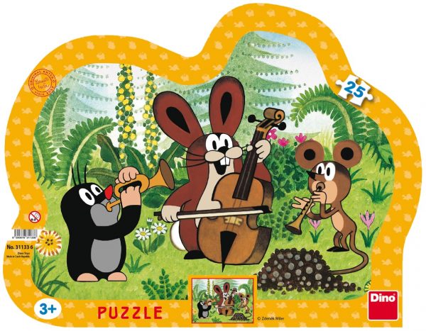 Dino Frame Puzzle 25 pc, The Little Mole