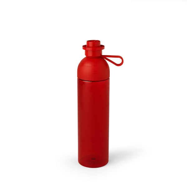 LEGO juomapullo 740 ml, läpinäkyvä punainen