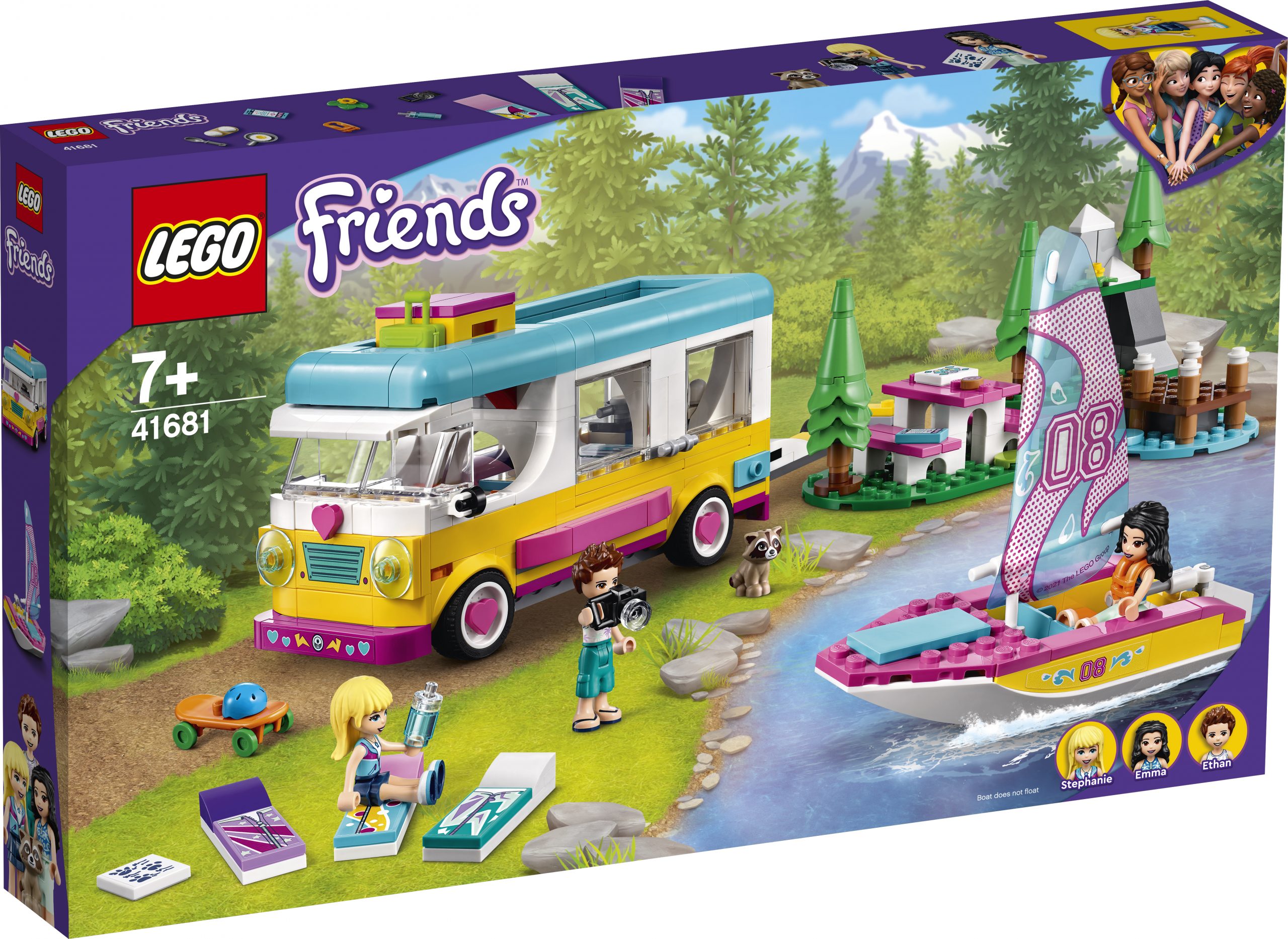 LEGO Friends Metsäretki asuntoautolla ja purjeveneillen 41681