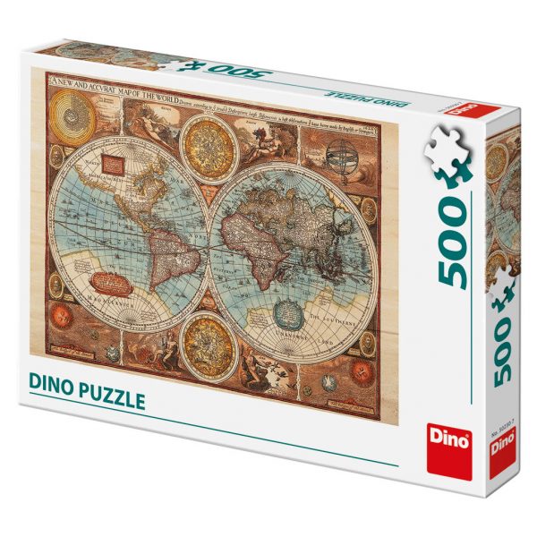 Ancient World Map 500 palaa palapeli, DINO