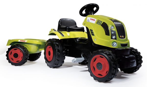 Smoby Claas Farmer XL Polkutraktori ja peräkärry vaal.vihreä