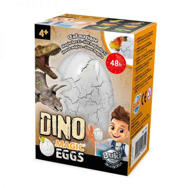 Vedessä kuoriutuva ja kasvava dinoauruksen muna, BUKI