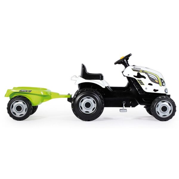 Smoby Farmer XL Polkutraktori ja peräkärry, lehmäkuvio - Image 4