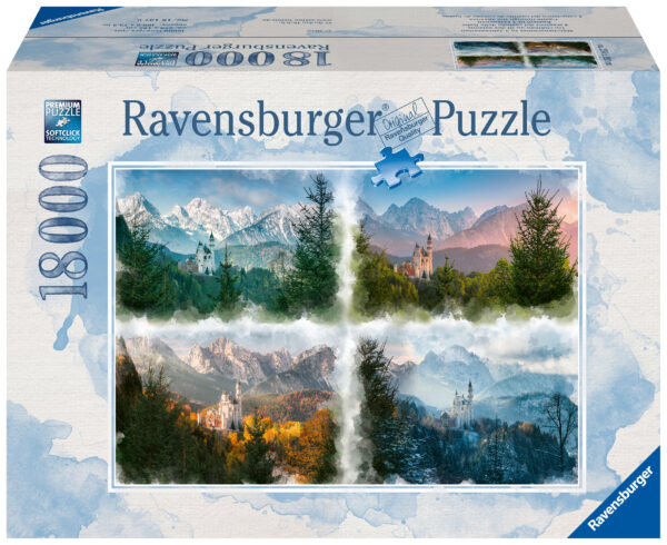 Linna läpi vuodenaikojen, palapeli 18000 palaa, Ravensburger
