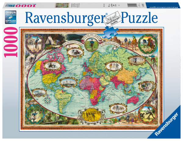 Maailmankartta, palapeli 1000 palaa, Ravensburger