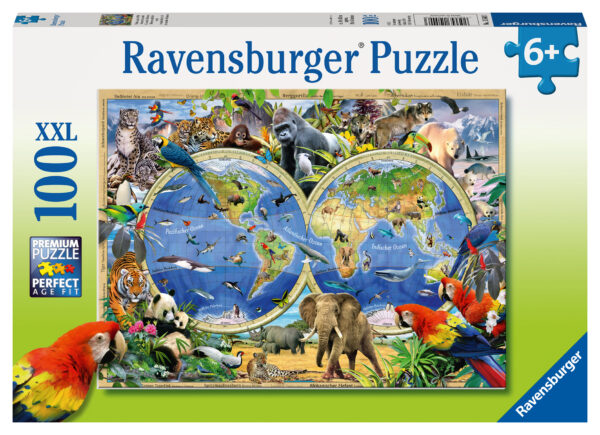 Maailman eläimet, palapeli 100 palaa, Ravensburger
