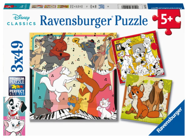 Disneyn hahmot, palapeli 3x49 palaa, Ravensburger