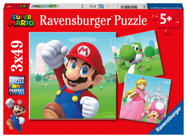 Super Mario, palapeli 3x49 palaa, Ravensburger