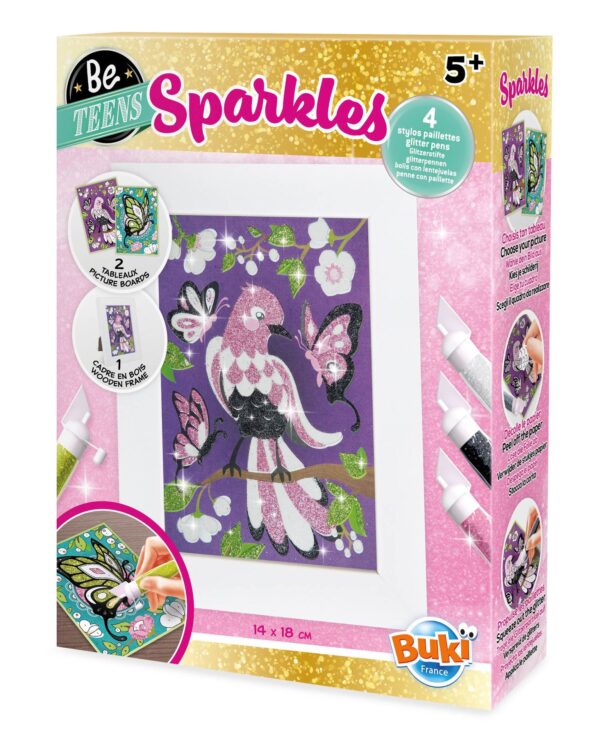 Säkenöivä Perhonen ja lintu kuvasetti, Buki Sparkles