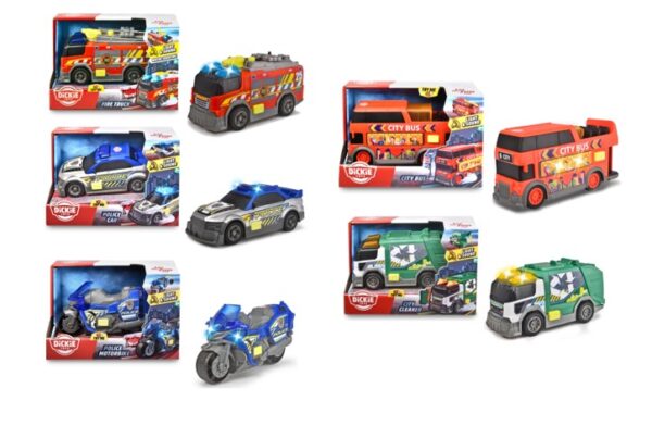 Ajoneuvot, 5 erilaista, Dickie Toys