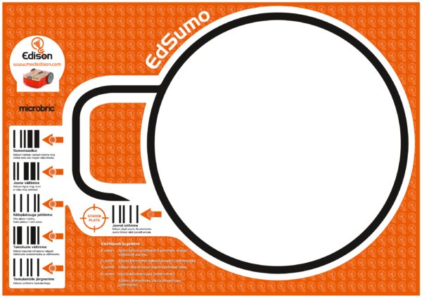 Edison robot activity mat sumo wrestle , top laminated